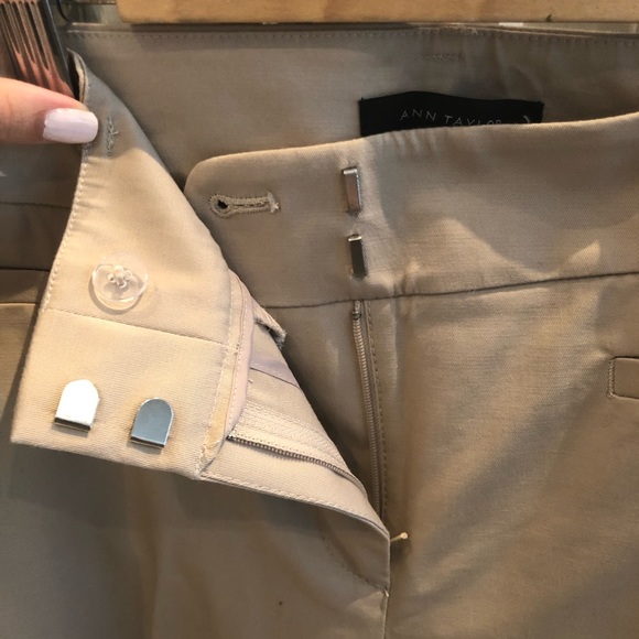 Ann Taylor Cropped Pants - Beige - Picture 5 of 6